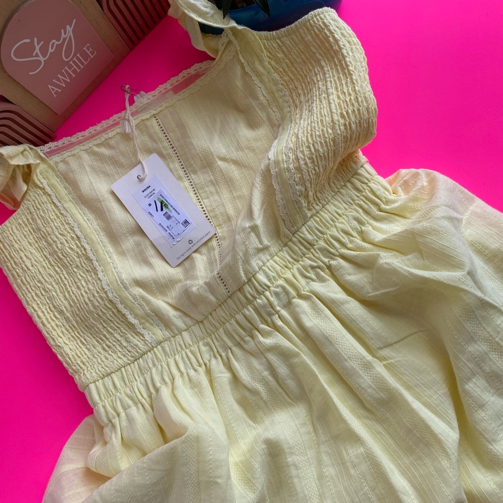 Shabby Chic Maura Dress yellow size M NWT - Picture 2 of 15